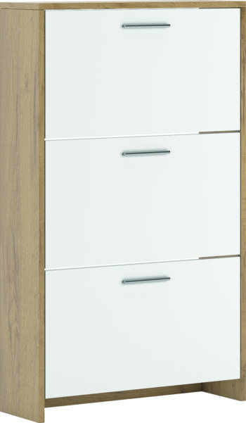 RENATA skrinka na topánky 3D, biela / atelier light