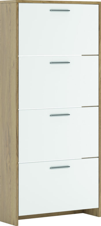 RENATA skrinka na topánky 4D, biela / atelier light