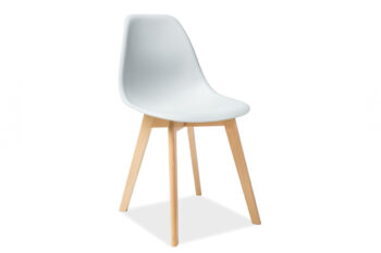 RIMOS plastová stolička, buk/sivá