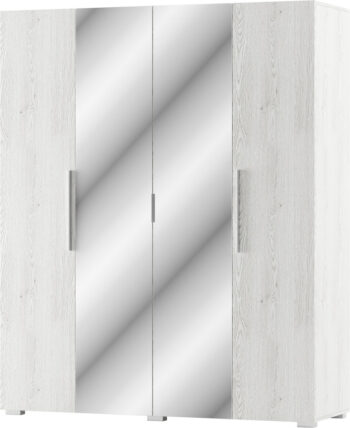 ROMER šatníková skriňa 4D, biela/light artwood