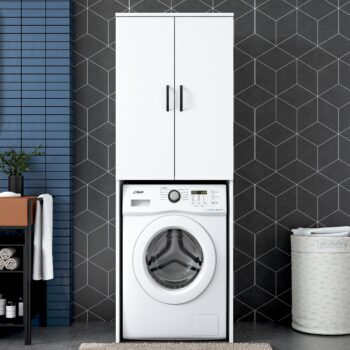 ROUND skrinka nad práčku, biela