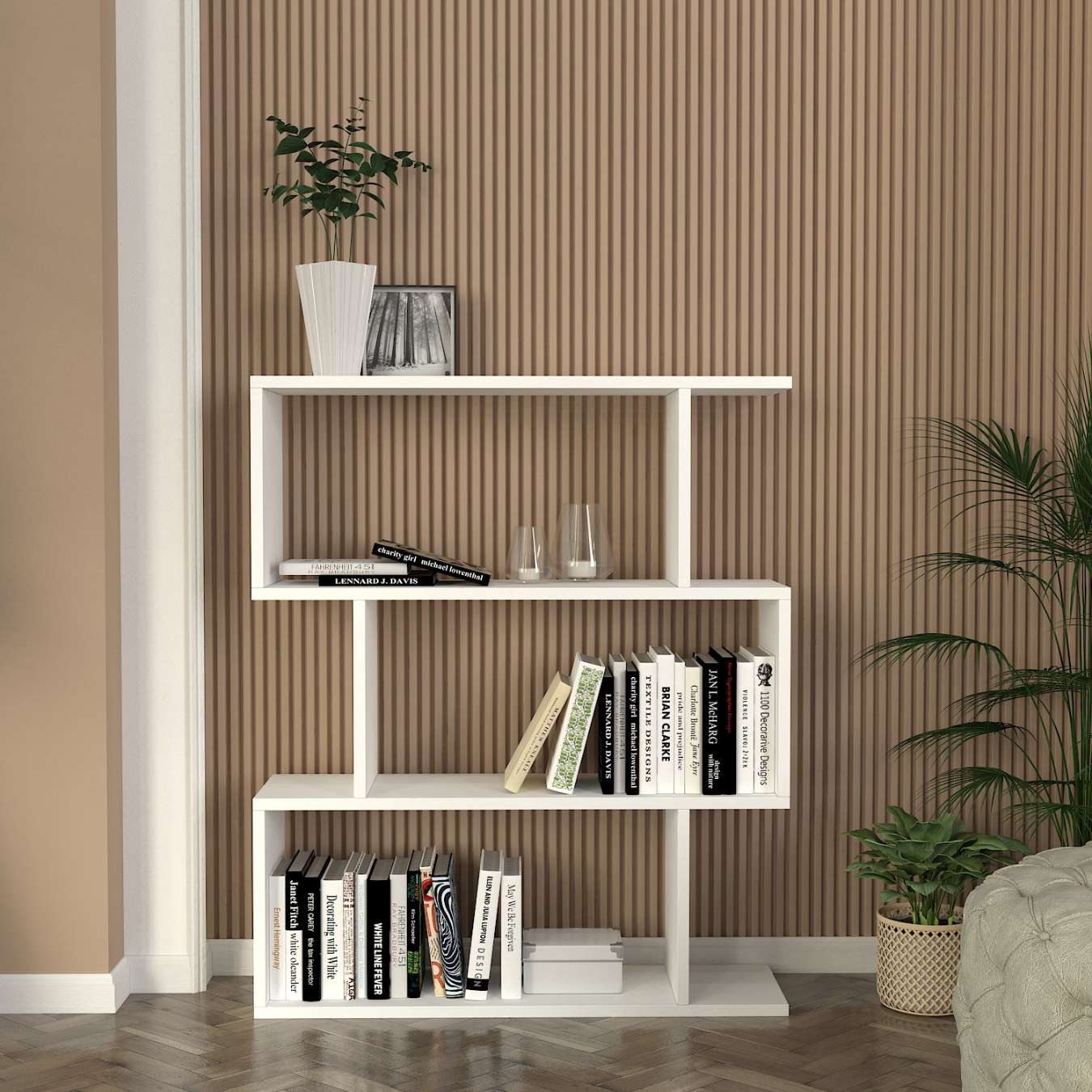 RUSSEL policový regál, biela RUSSEL policový regál, biela