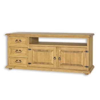 Rustik televízny stolík RV703, jasný vosk