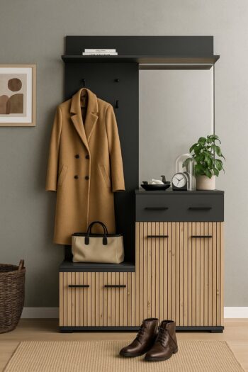 SAMBRE malá predsieňová zostava, dub Artisan/antracit