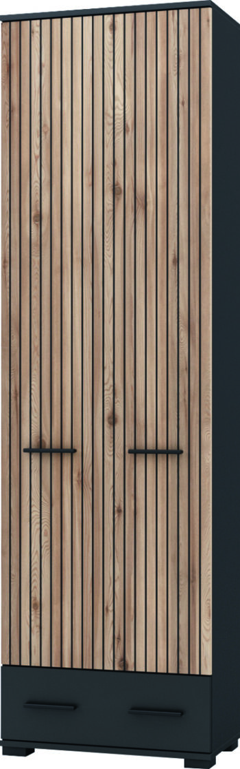 SAMBRE šatníková skriňa, dub Artisan/antracit