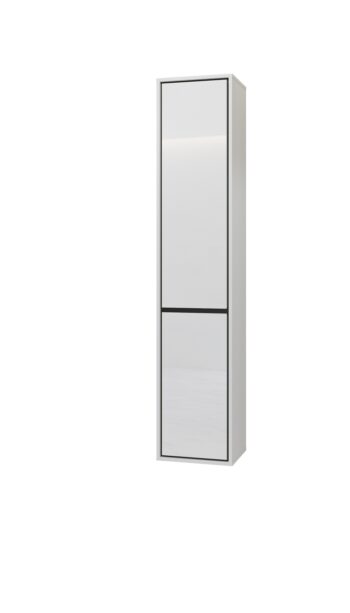 SCARLET 07 skrinka do kúpeľne, biely lesk / čierna