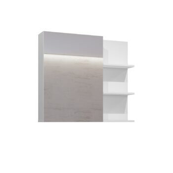 SCARLET 20 skrinka do kúpeľne, biely lesk / čierna