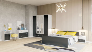 SONATE spálňová zostava, antracit/light artwood