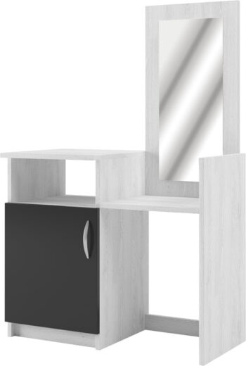 SONATE toaletný stolík so zrkadlom, antracit/light artwood