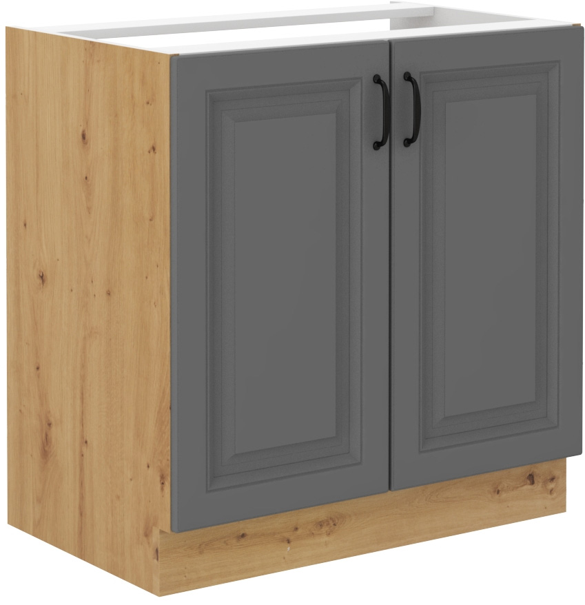 STELLA 80 dolná drezová skrinka, stredne šedá/dub Artisan STELLA 80 dolná drezová skrinka, stredne šedá/dub Artisan