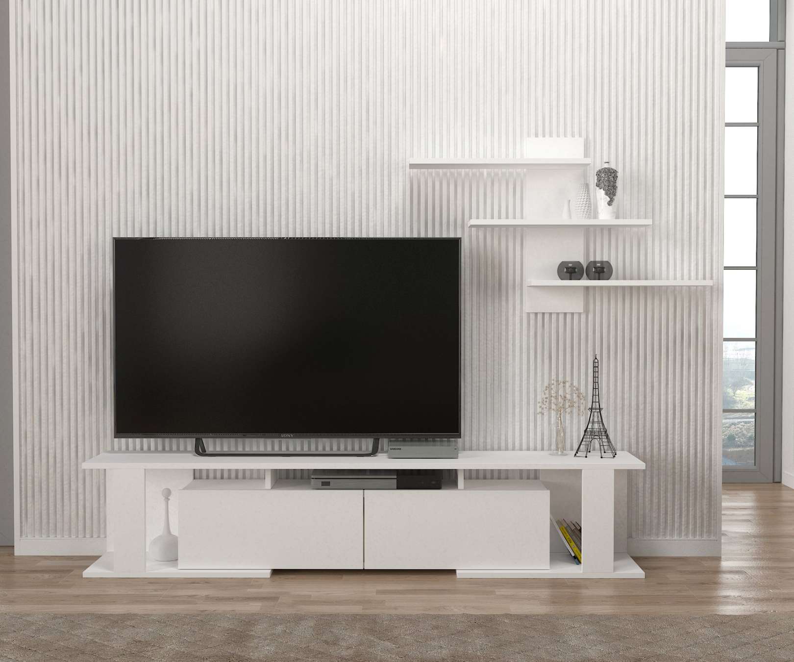 STORY škandinávska obývacia stena, biela STORY škandinávska obývacia stena, biela