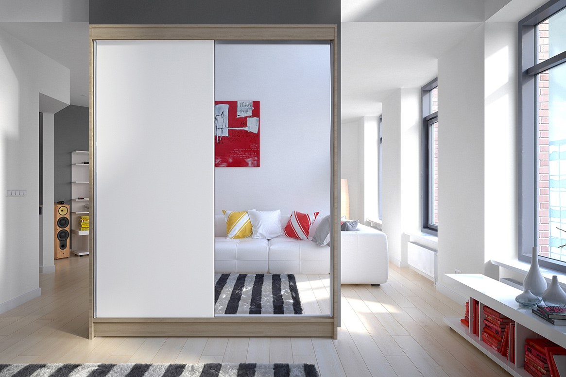 Šatníková skriňa KAMEL 1 dub sonoma/ biela Šatníková skriňa KAMEL 1 dub sonoma/ biela