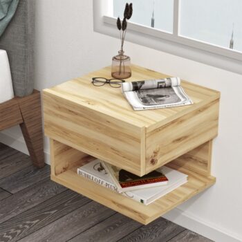 Škandinávsky nočný stolík  LEVY 27, dub Left