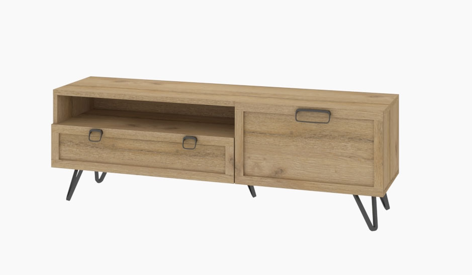 Stolík pod TV BIMBO 25 s LED, dub dziki/ artisan olej Stolík pod TV BIMBO 25 s LED, dub dziki/ artisan olej