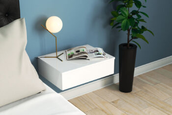 TANYA nočný stolík, biely lesk