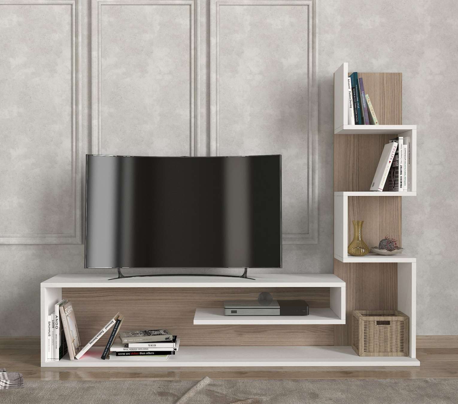 TEHAN TV stolík, biela/cordoba TEHAN TV stolík, biela/cordoba