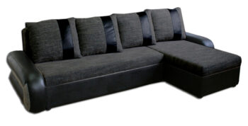 TIKO 2 rohová sedačka, sivý berlin 02/čierna eko