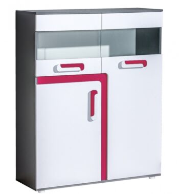 TITO skrinka so sklom A16, ružová