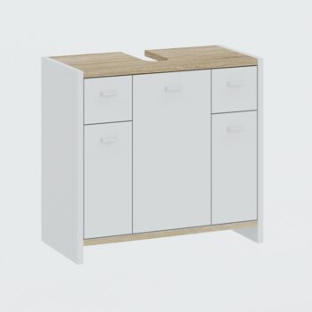 TREO kúpeľňová skrinka 3D2S, biela