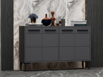 TRIAS štvordverová komoda, antracit