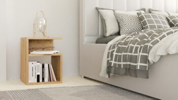 TRINITY nočný stolík/skrinka, dub Artisan