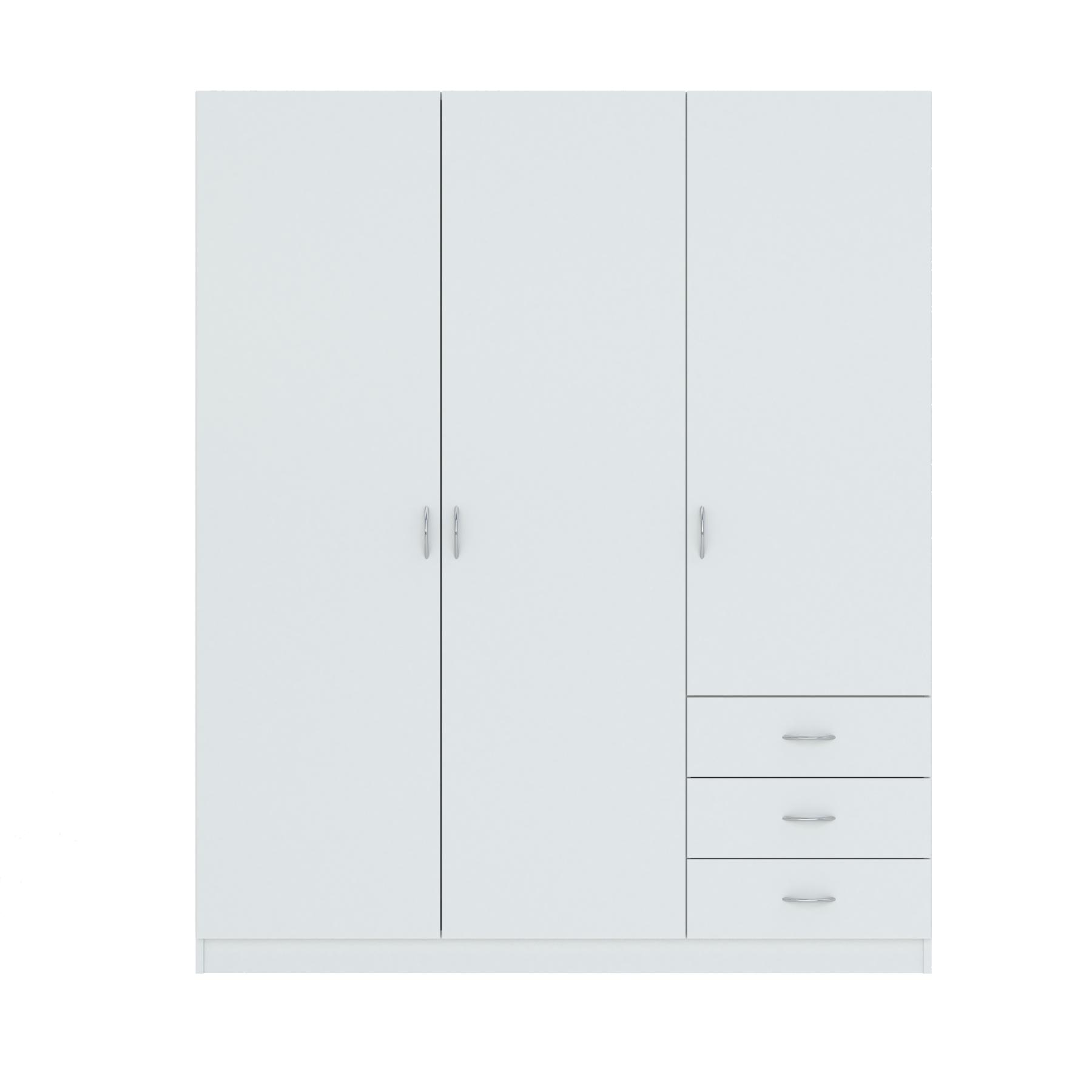 VARIA šatníková skriňa 3D3S, biela VARIA šatníková skriňa 3D3S, biela