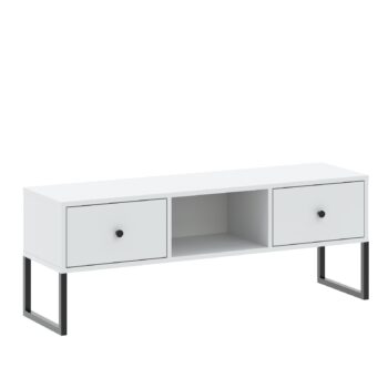 VENDENA televízny stolík 2S, biela