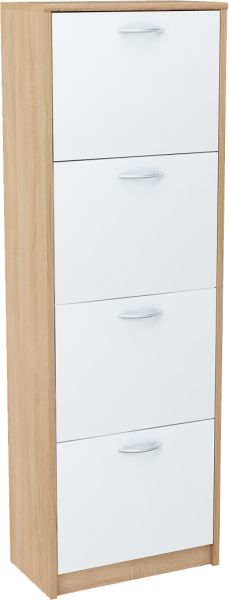 VILMA botník 4K, dub sonoma/biela