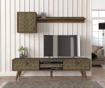 VIOLE orientálna obývacia stena, orech/sardunia