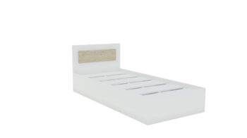 VIVA jednolôžko, biela/dub prímorský