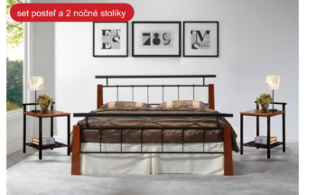 Výhodný set HIERO posteľ 180 + nočné stolíky