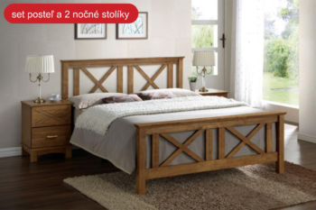 Výhodný set RANGER drevená posteľ 180 + nočné stolíky