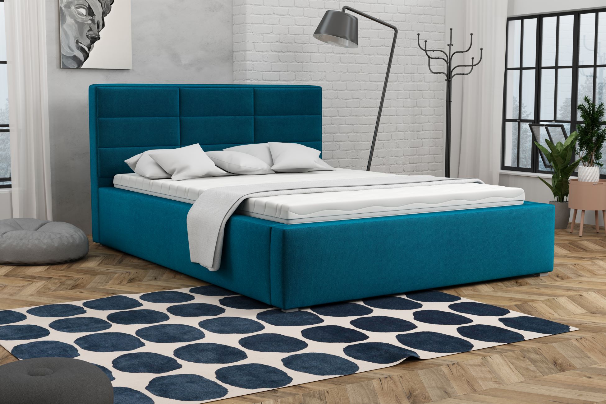 ZORRO čalúnená manželská posteľ Bluvel 85 180 x 200 ZORRO čalúnená manželská posteľ Bluvel 85 180 x 200