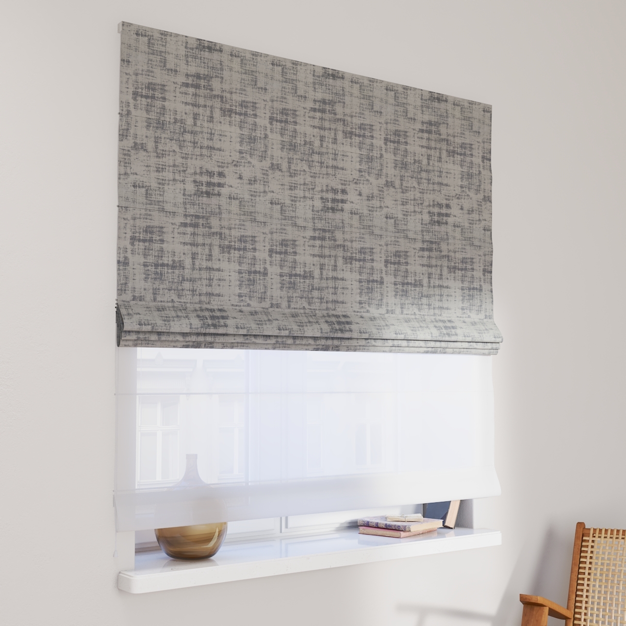 DUO Rímska roleta, Gråmeleret, Velvet, 704-32 DUO Rímska roleta, Gråmeleret, Velvet, 704-32