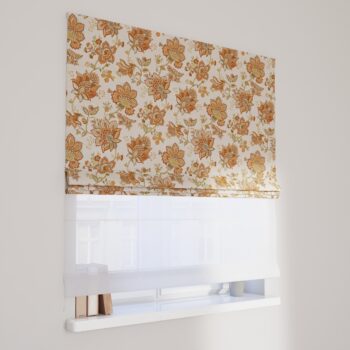 DUO Rímska roleta, béžové kvety, Intenso Premium, 144-27
