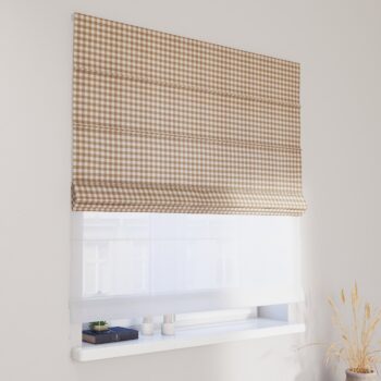 DUO Rímska roleta, béžovo-biele káro, Quadro, 136-06