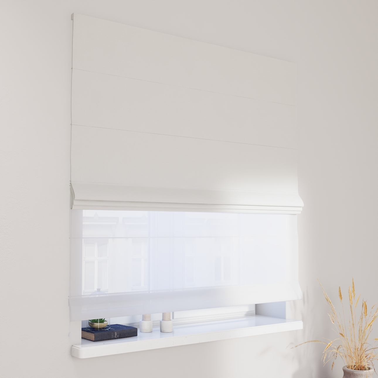 DUO Rímska roleta, biela štruktúra, Blackout 300 cm, 269-10 DUO Rímska roleta, biela štruktúra, Blackout 300 cm, 269-10