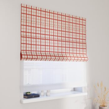 DUO Rímska roleta, bordové káro na svetlobéžovom podklade, Avinon, 131-15