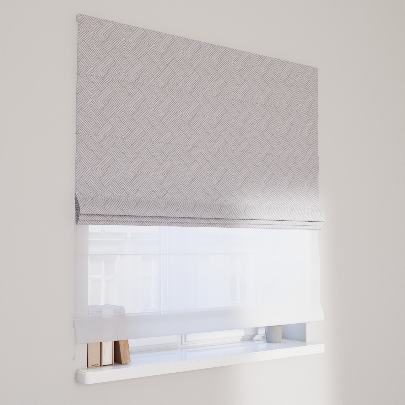 DUO Rímska roleta, geometrické sivé vzory, Sunny, 143-45 DUO Rímska roleta, geometrické sivé vzory, Sunny, 143-45