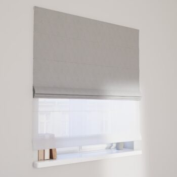 DUO Rímska roleta, geometrický vzor na sivom podklade, Blackout - zatemňujúca, 269-19