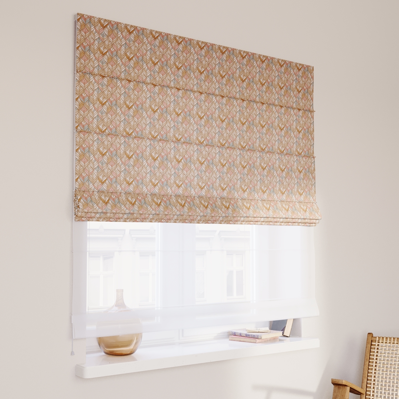 DUO Rímska roleta, hnedá, broskyňová, Arte, 143-99 DUO Rímska roleta, hnedá, broskyňová, Arte, 143-99