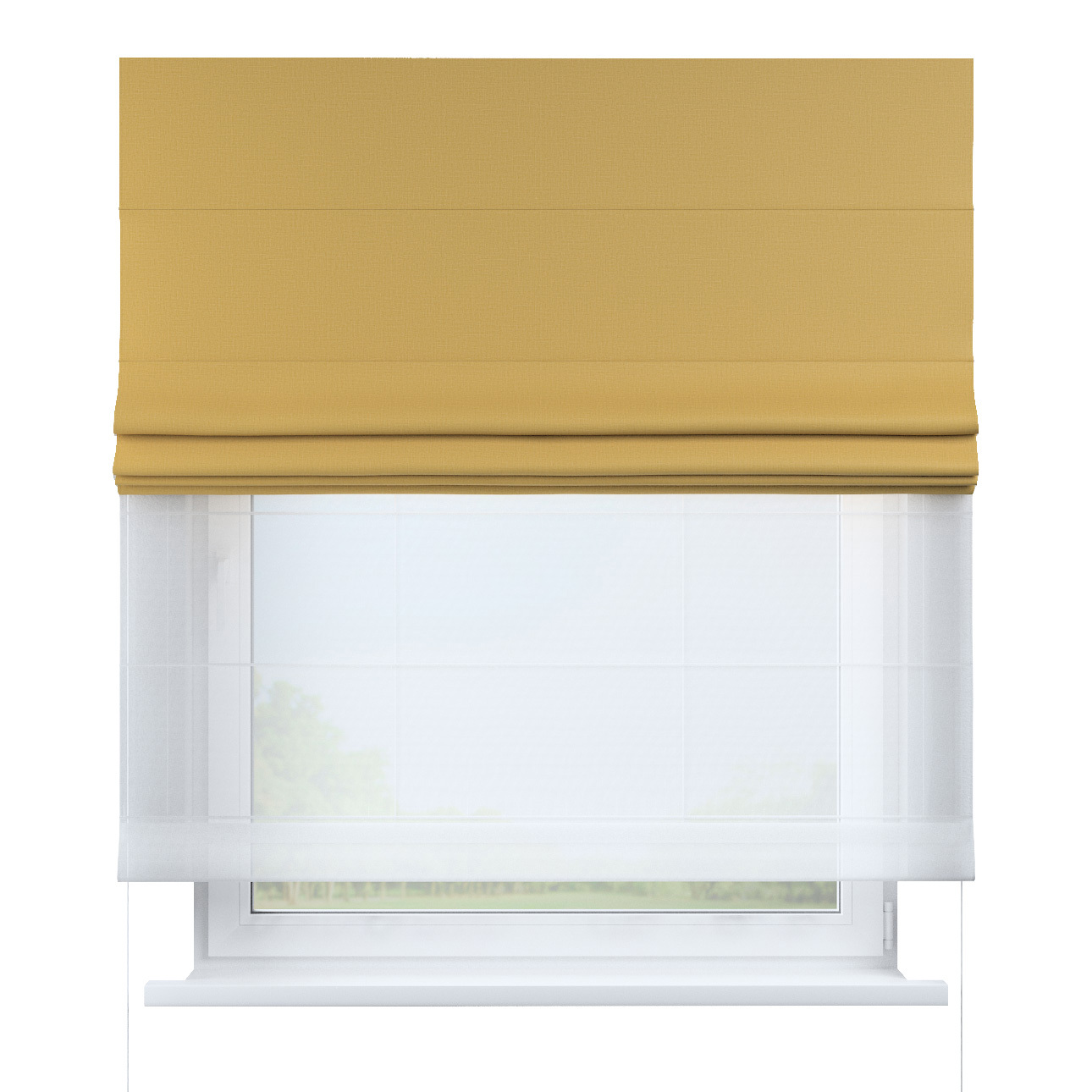 DUO Rímska roleta, horčicovo žltá s výraznou štruktúrou, Blackout - zatemňujúca, 269-68 DUO Rímska roleta, horčicovo žltá s výraznou štruktúrou, Blackout - zatemňujúca, 269-68