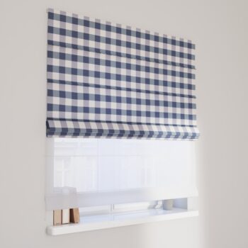 DUO Rímska roleta, modro - biele veľké káro, Quadro, 136-03