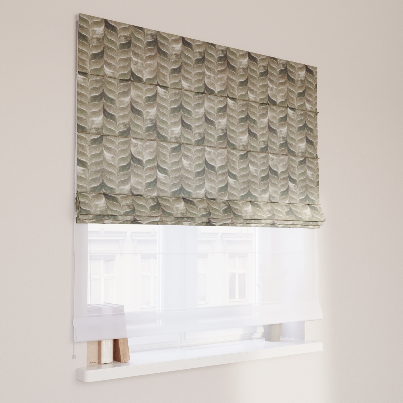 DUO Rímska roleta, odtiene hnedej, béžovej a zelenej, Abigail, 143-12 DUO Rímska roleta, odtiene hnedej, béžovej a zelenej, Abigail, 143-12