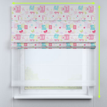 DUO Rímska roleta, pastelové vzory na bielom podklade, Výpredaj, 141-51