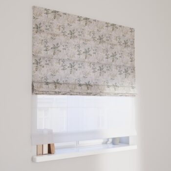 DUO Rímska roleta, sivo - béžové rastliny na sivom podklade, Londres, 143-37