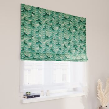 DUO Rímska roleta, smaragdovo - zelený vzor na plátne, Abigail, 143-16
