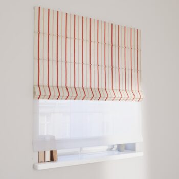 DUO Rímska roleta, svetlo a tmavo bordový pásik na svetlobéžovom podklade , Avinon, 129-15