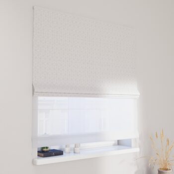 DUO Rímska roleta, vzor kocky na bielom podklade, Sunny, 143-51