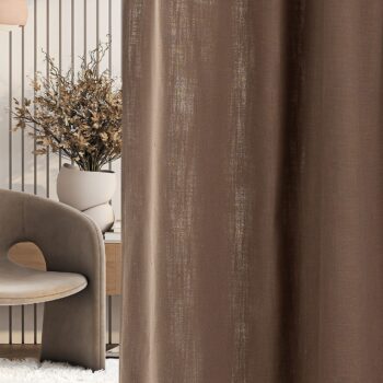 Hotový záves s páskou 140x280cm hnedá, 140 x 280 cm